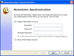 Now set up synchronization.  Set up a new account or use an existing NG account.